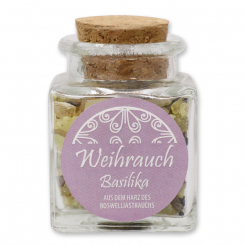 Weihrauchmischung 28g im Glas mit Kork, Basilika 