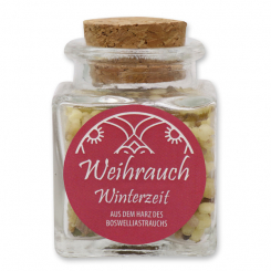 Incense mix 28g in a square glass jar with a plug cork, "Winterzeit" 