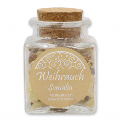 Incense 25g in a square glass jar with a plug cork, "Somalia" 