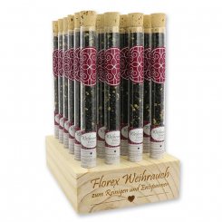 Aufsteller Holz befüllt mit Weihrauchmischung 18g in der Phiole, Vatikan 