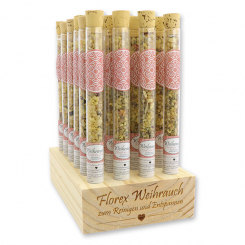 Aufsteller Holz befüllt mit Weihrauchmischung 18g in der Phiole, Kraft der Liebe 