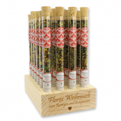 Aufsteller Holz befüllt mit Weihrauchmischung 18g in der Phiole, Schutzengel 