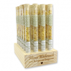 Aufsteller Holz befüllt mit Weihrauch 16g in der Phiole, Äthiopien Premium 