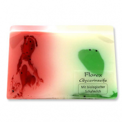 Handgemachte Glyzerin-Seife 90g in Folie, Kiwi-Erdbeere 