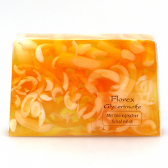Handmade glycerin-soap 90g in cello, mandarin 