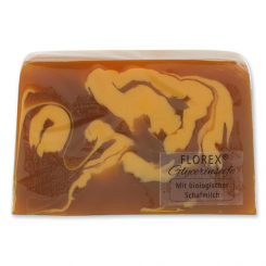 Handmade glycerin-soap 90g in cello, Vanilla caramel 