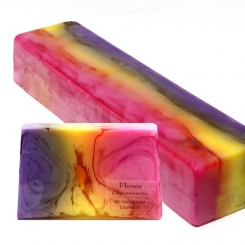 Handmade glycerin-soap block ca. 1,80kg, freesia 