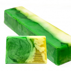 Handmade glycerin-soap block ca. 1,80kg, lemongras 
