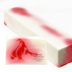 Handmade glycerin-soap block ca. 1,80kg, rose red 
