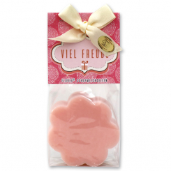 Schafmilchseife Blume 115g in Cello "Viel Freude", Pfingstrose 