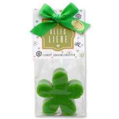 Schafmilchseife Margerite 75g in Cello "Alles Liebe", Apfel 