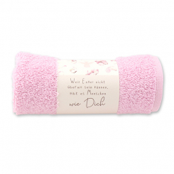 Gästehandtuch 30x50cm "Weil Engel nicht überall sein können...", rosa 