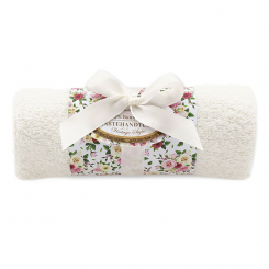 Gästehandtuch gerollt 30x50cm "Vintage-Motiv 186", weiß 