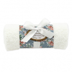 Gästehandtuch gerollt 30x50cm "Vintage-Motiv 211", weiß 