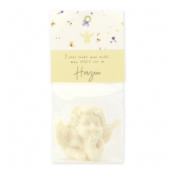 Sheep milk soap angel 50g "Engel sieht man nicht,...", Classic 