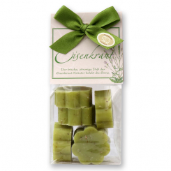 Sheep milk soap flower 6x20g in a cellophane bag "classic", Verbena 