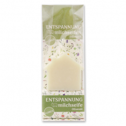 Sheep milk soap set in a cellophane bag "Entspannung", Classic/Olive Oil 