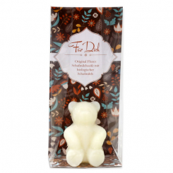 Sheep milk soap teddy 25g in a cellophane "Für Dich", Classic 