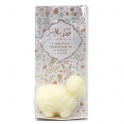 Sheep milk soap sheep 'Lina' 30g in a cellophane "Alles Liebe", Classic 