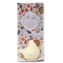 Sheep milk soap hen 26g in a cellophane "Alles Liebe", Classic 