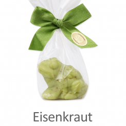 Schafmilchseife Frosch klein 35g, in Cello, Eisenkraut 