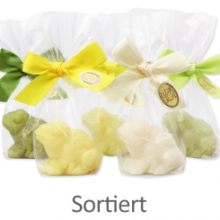 Sheep milk soap frog small 35g, in a cellophane, sorted 