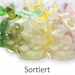 Sheep milk soap frog prince 135g, in a cellophane, sorted 