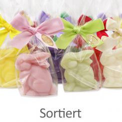 Sheep milk soap rabbit 40g, in a cellophane, sorted 
