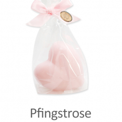 Sheep milk soap heart lucky 150g, in a cellophane, Peony 