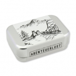 Sheep milk soap square 100g in a can "Abenteuerlust", Edelweiss 
