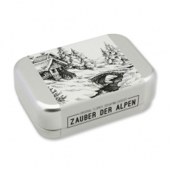 Sheep milk soap square 100g in a can "Zauber der Alpen", Edelweiss 
