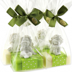 Sheep milk soap 100g decorated with an angel-Igor in a cellophane, Classic/pear 