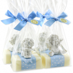 Sheep milk soap 100g decorated with an angel-Igor in a cellophane, Classic 