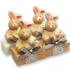 Sheep milk soap 100g decorated with a rabbit, Classic/quince 