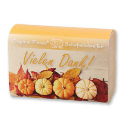 Schafmilchseife eckig 100g "Vielen Dank", Quitte 