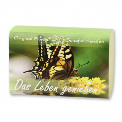 Schafmilchseife eckig 100g "Das Leben genießen", Grapefruit 