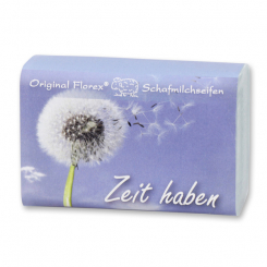 Sheep milk soap 100g "Zeit haben", Forget Me Not 