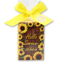 Sheep milk soap 100g in a cellophane bag "Hallo Sonnenschein", Sunflower 