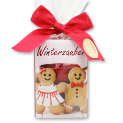 Schafmilchseife eckig 100g in Cello "Winterzauber", Granatapfel 