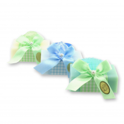 Schafmilchseife eckig 100g, dekoriert mit Muschel, sortiert 