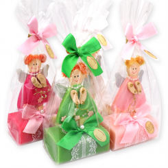 Sheep milk soap 100g decorated with an angel in a cellophane, sorted 