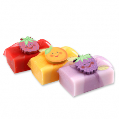 Sheep milk soap 100g, decorated with fruits, sorted 