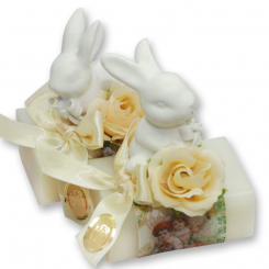 Sheep milk soap 100g decorated with a rabbit, Classic 