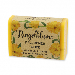 Schafmilchseife eckig 100g "Wohlfühlzeit", Ringelblume 