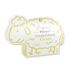Schafmilchseife eckig 100g in der Schäfchen-Schachtel, Classic 