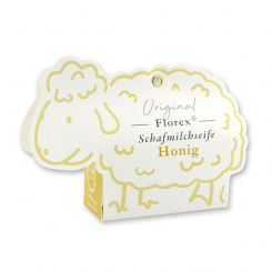 Sheep milk soap 100g, in a sheep paper box, Honey 