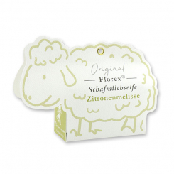 Sheep milk soap 100g, in a sheep paper box, Lemon Balm 