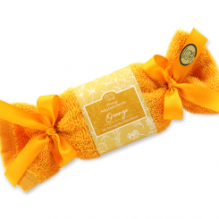 Sheep milk soap 100g in a washcloth "Florentine", Orange 