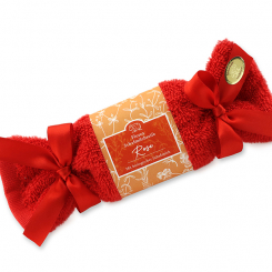 Sheep milk soap 100g in a washcloth "Florentine", Rose 