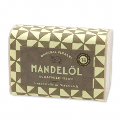 Schafmilchseife eckig 100g, "Handmade Paper" Mandelöl 